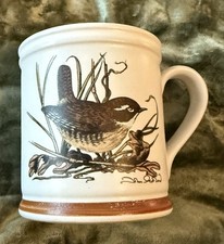 Denby Pottery Wren Mug – Birds of Britain Series – Vintage Stoneware England
