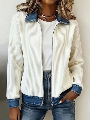 Ladies zip long sleeve - long,