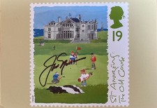 JACK NICKLAUS LEGEND BRITISH OPEN CHAMPION-HAND-SIGNED St ANDREWS POSTCARD