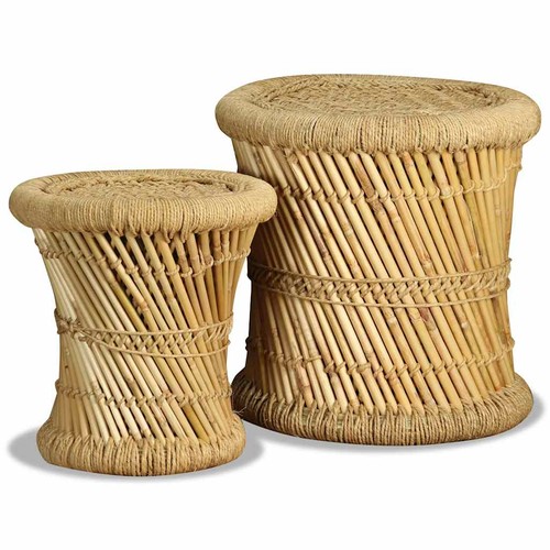 Stool set pieces bamboo - 2,