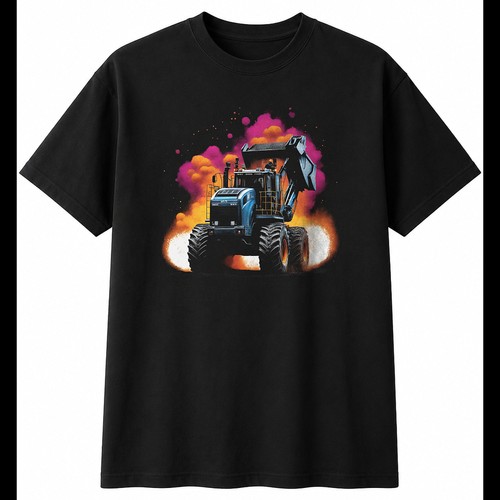 Greyscale digger glowing retro - greyscale,