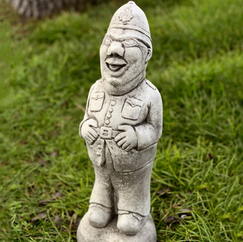 Laughing policeman figurine