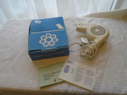 1971 ronson rapide hairdryer - ronson,