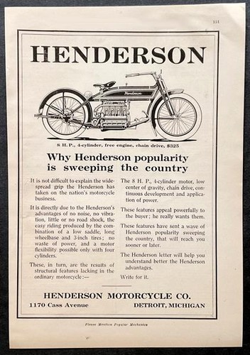 1913 henderson motorcycle - 1913,