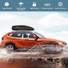 COSTWAY Car Roof Box, 400L Capacity Hard Roof Cargo Carrier with Security Keys
