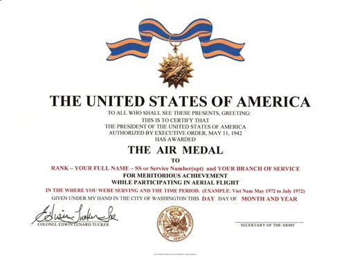 The air medal replacement - the,