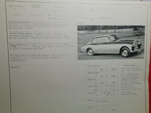 Bentley continental 1965 - continental,