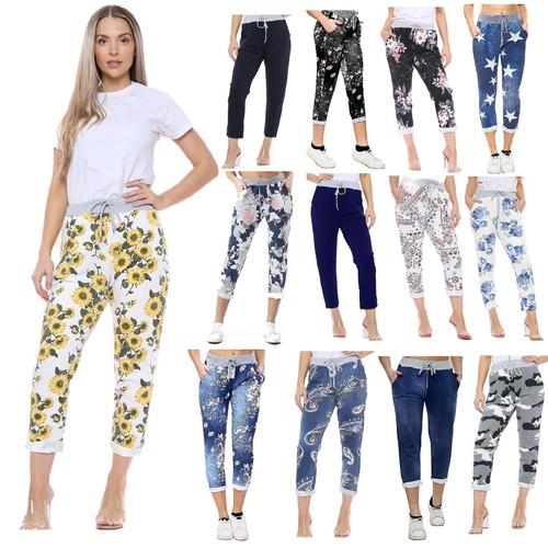 Ladies italian cotton trousers - ladies,