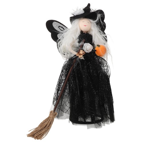 Reusable black witch doll - black,