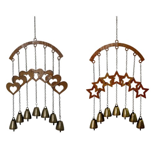 Metal hanging wind chime - metal, decor