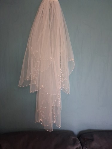 Ivory wedding veil tier - 2,