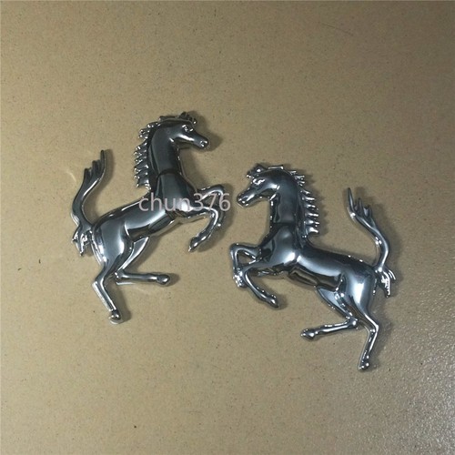 Pair horse silver chrome - silver,
