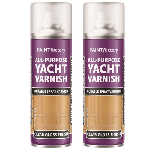 Clear yacht varnish spray - 2x,
