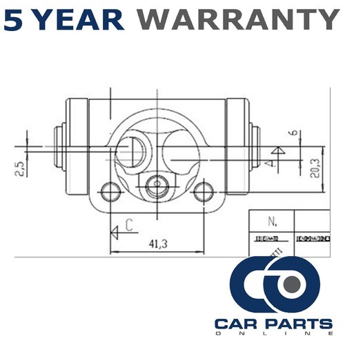Wheel brake cylinder rear - cylinder,