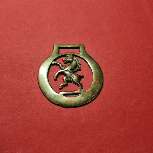 Cast horse brass - cast, rearing