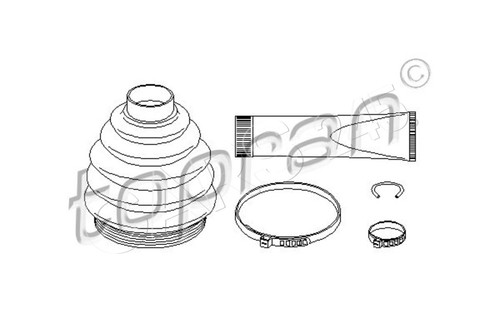 Front drive shaft - front, kit