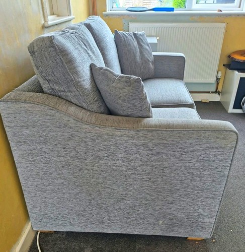 Scs grey fabric seater - scs, sofa