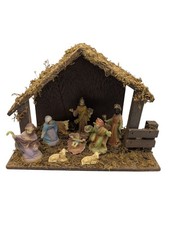 Vintage nativity barn - vintage,