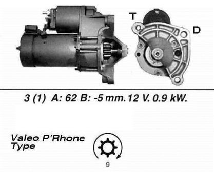 Genuine wai starter motor - starter, for