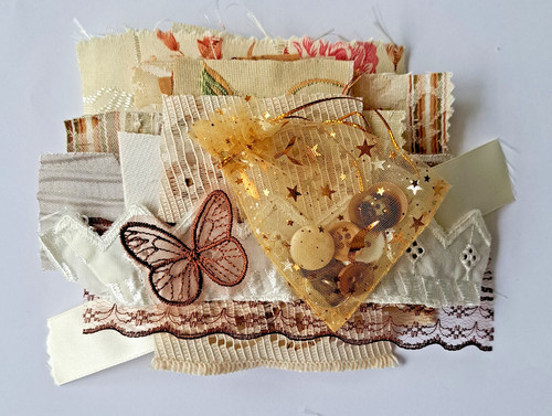 Neutral fabric scrap - fabric,