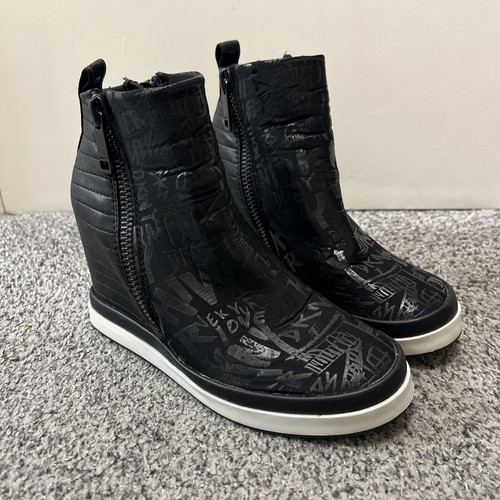 Dkny black hidden wedge high - dkny,