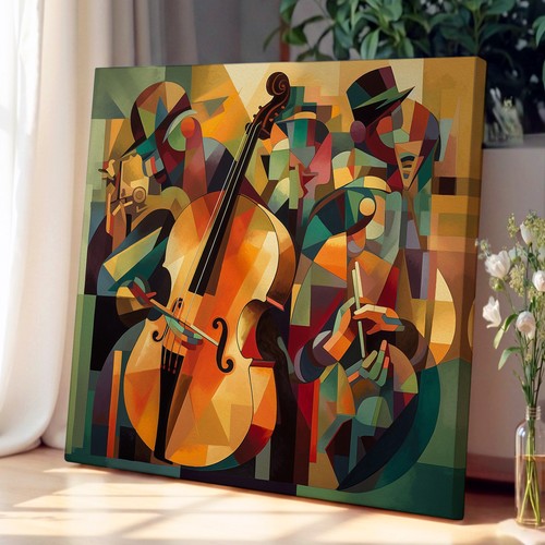 Jazz cubism canvas wall art - canvas,