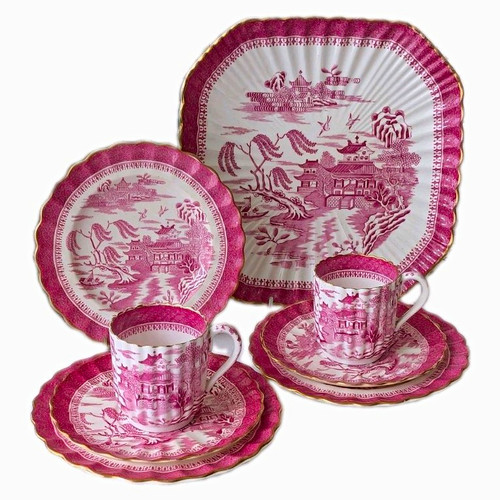 Rare spode 1880 willow pink - 1880,
