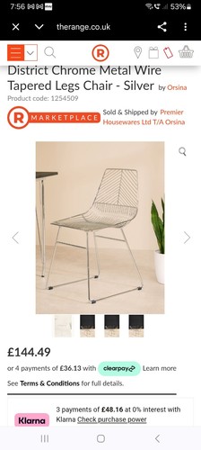 District chair chrome metal - chair,