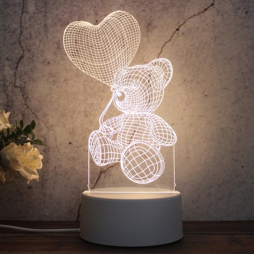 White acrylic tricolour led - white,