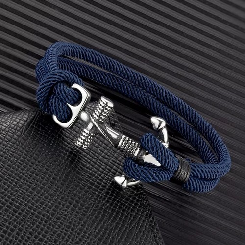 Mens anchor bracelets - bracelets, double