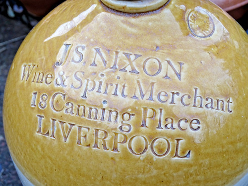 Antique stonewear flagon - antique,