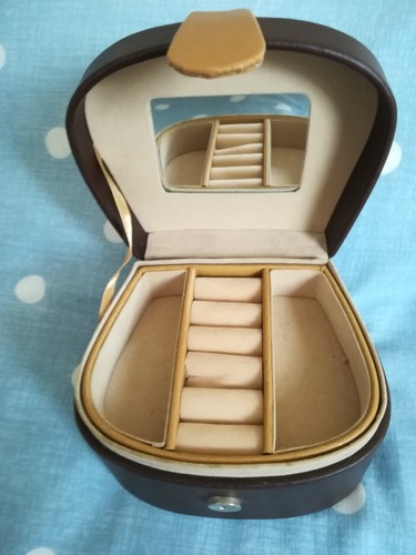 Brown caramel jewellry box - brown/caramel,