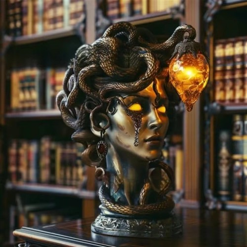 New gothic medusa table - gothic, lamp