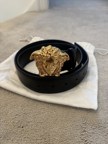Versace gold medusa - black, belt