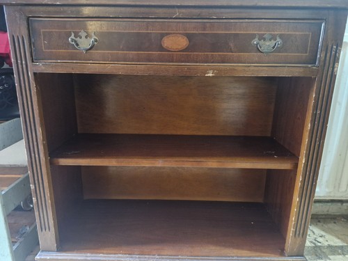 Antique oak wooden shelf - wooden,