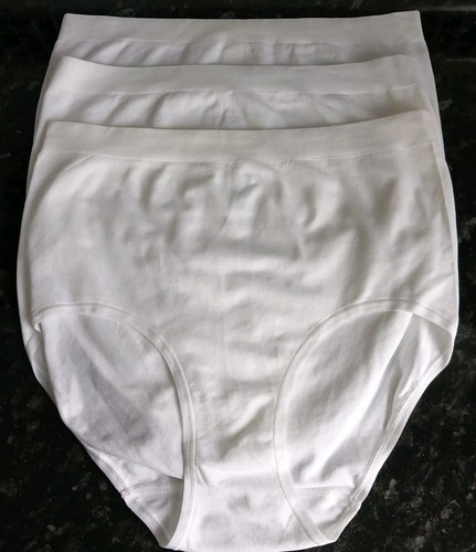 Ladies white stretch briefs - tu,