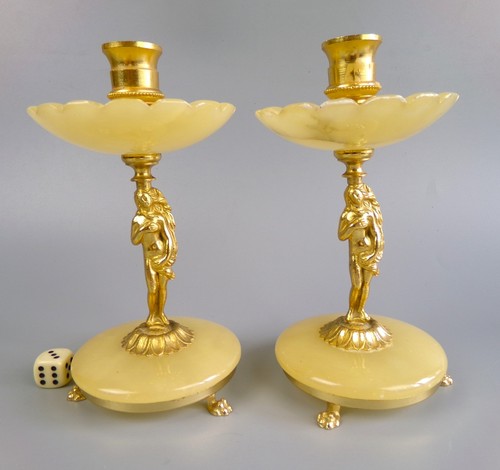 Art deco candlesticks candle - art,