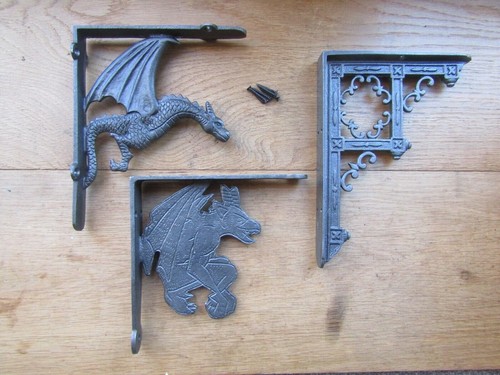 Cast iron shelf - , brackets