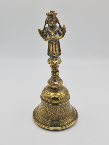 Vintage brass temple bell - brass,