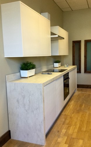 Display kitchen with - ex, corian