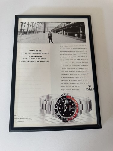 Framed original rolex watch - framed,