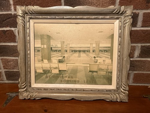 1950s 60s framed bowling - 1950s,