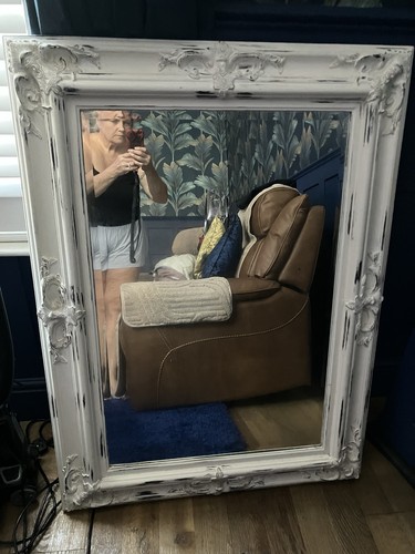 French painted mirror - french,