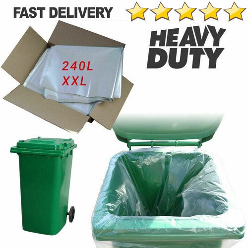Clear wheelie bin liners - clear,