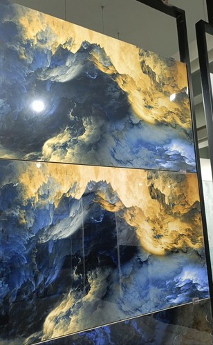 High gloss blue gold - gold, polished