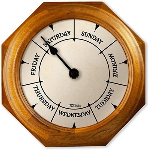 Dayclock oak finish - in,