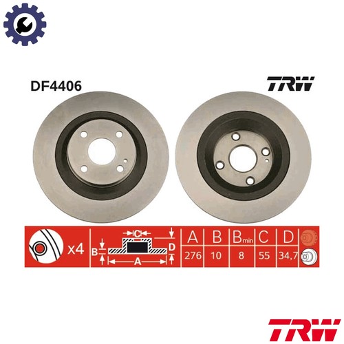 Brake disc df4406 - 2x,