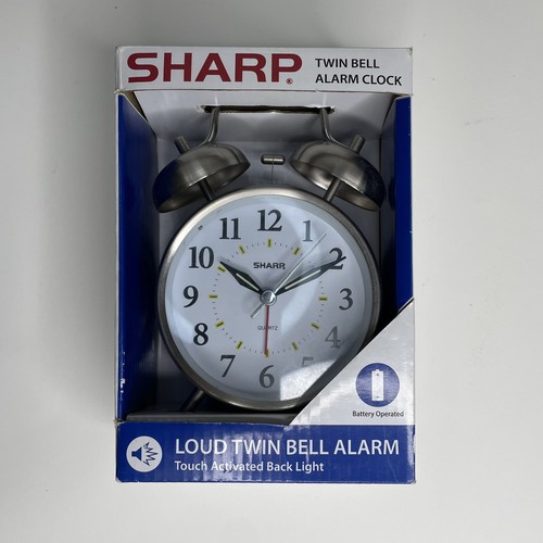 Sharp twin bell alarm clock - -,