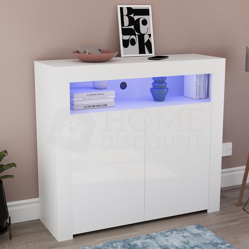 Led sideboard high gloss - sideboard,