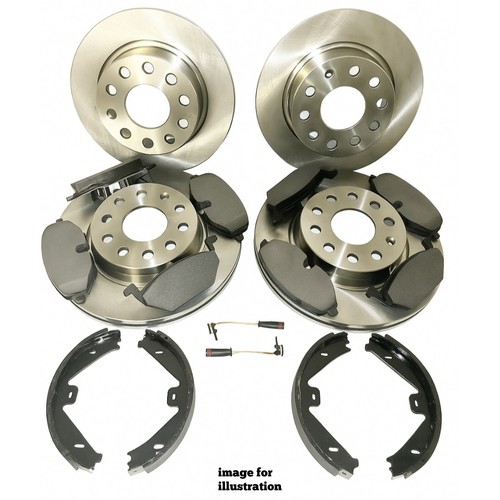 Front rear brake discs pads - &,